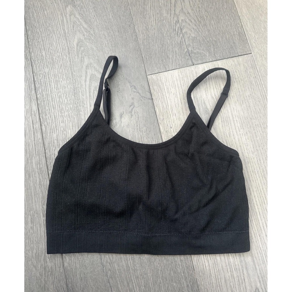 Victoria's Secret PINK Bralette Womens Medium Black Weekender‎ Seamless Wireless